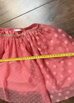 Юбка для девочки 2-4р юбка h&amp;m в горох из фатина розовая юбка5 фото