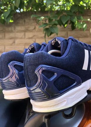 Синие мужские кроссовки adidas zx flux, адидас. 42 - 43 размер. оригинал3 фото