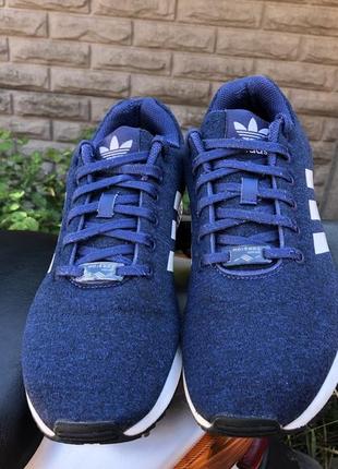 Синие мужские кроссовки adidas zx flux, адидас. 42 - 43 размер. оригинал5 фото