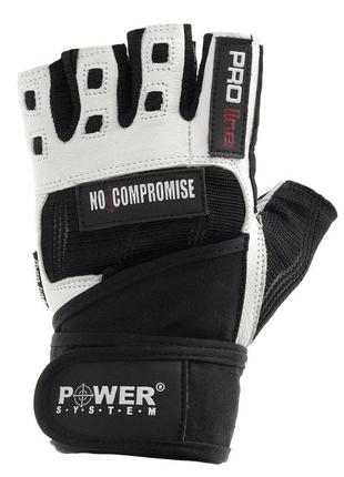Перчатки для фитнеса и тяжелой атлетики power system ps-2700 no compromise black/white l6 фото