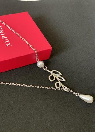 Украшение на шею с жемчужиной