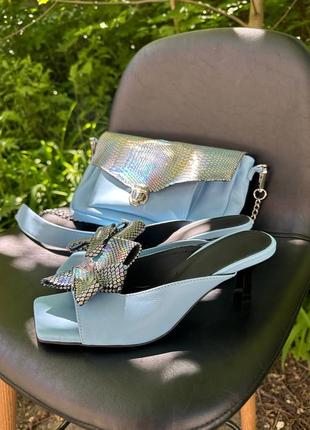 Эксклюзивные босоножки женские натуральная итальянская кожа и замша на каблуке шпильке8 фото