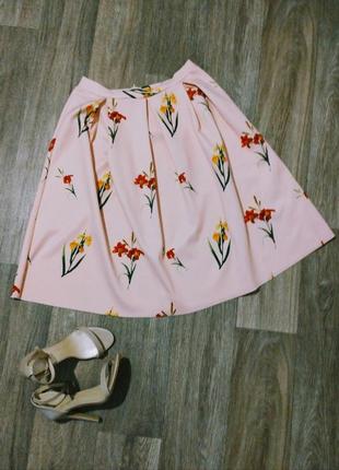 Пышная юбка миди женская летняя юбка юбка с цветами женская обувь женская одежда