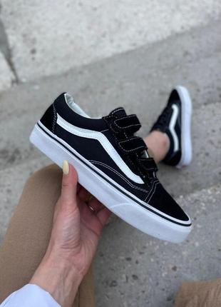 Жіночі кеди vans old skool v black white 38-39-40