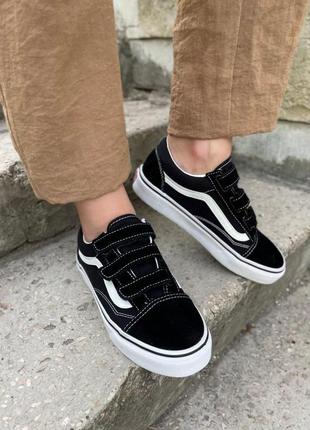 Женские кеды vans old skool v black white 38-39-405 фото