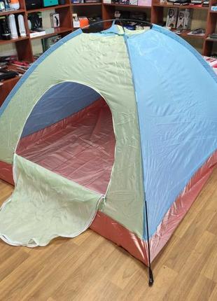 Палатка туристическая раскладная 200 х 200 см двухместная с москитной сеткой (50408)