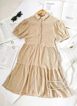 Мыльное нюдовое легкое муслиновое платье/платье/платье primark, на р. xs/xxs
