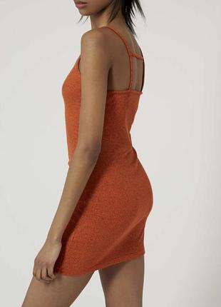 Плаття-сарафан в рубчик з красивою спинкою topshop