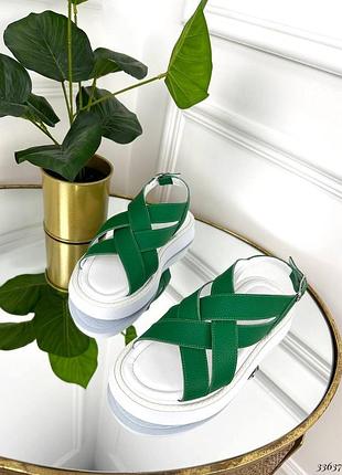 Кожаные босоножки3 фото