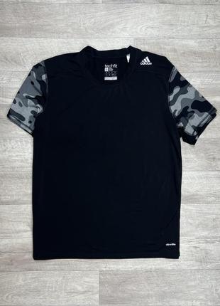 Adidas techfit футболка 2xl размер чёрная оригинал термо спортивная
