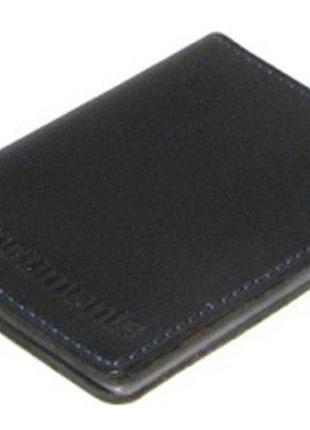 Кожаная обложка на права, биометрический паспорт, для водительского удостоверения с файлами черная2 фото
