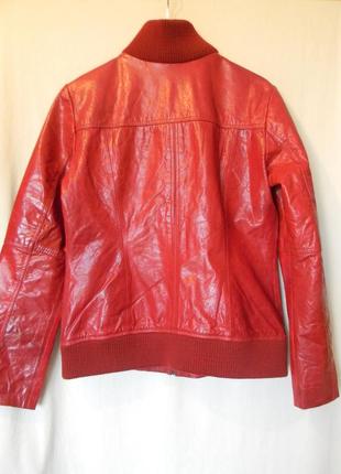 Кожаная куртка tom tailor в стиле кежуал распродажа р.м10 фото