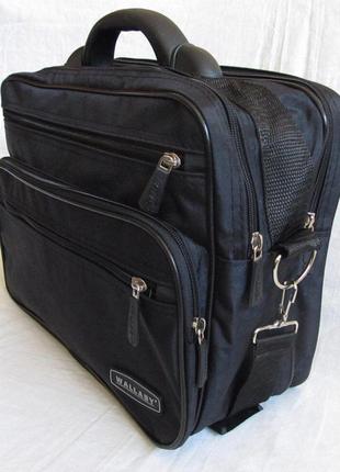 Мужская сумка через плечо папка портфель а4 черная3 фото