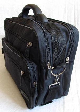 Чоловіча сумка через плече папка портфель а4 чорна4 фото