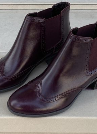 Оригінал clarks черевики з натуральної шкіри винного кольори, всі розміри