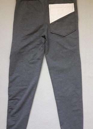 Суперовые тёплые трикотажные брюки со стёгаными вставками из экокожи free line3 фото