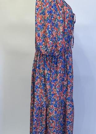 Летнее платье в цветочный принт, большой размер4 фото