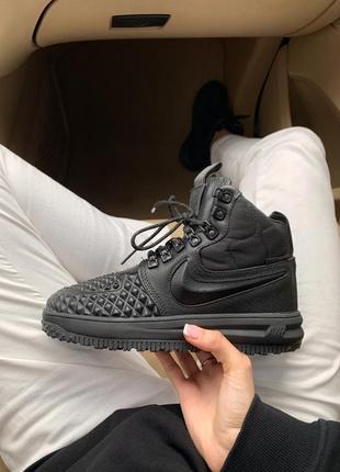 Шикарные женские кроссовки nike lunar force 1 duckboot black2 фото