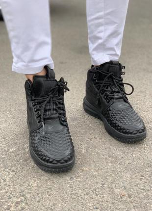 Шикарные женские кроссовки nike lunar force 1 duckboot black5 фото