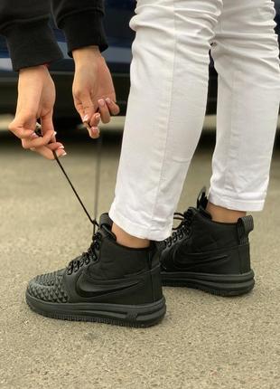 Шикарные женские кроссовки nike lunar force 1 duckboot black6 фото