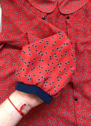 Стильна легка блуза блузка в сердечках atmosphere розмір м9 фото