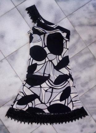 Платье с кружевом из натурального шелка1 фото