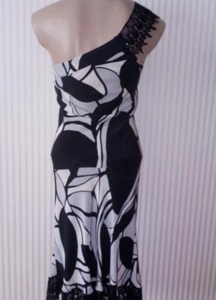 Платье с кружевом из натурального шелка3 фото