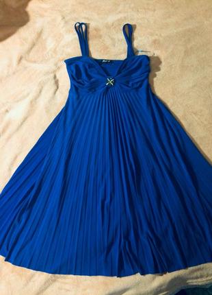 Сукня синя дзвіночок міді