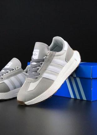 Чоловічі кросівки adidas boost  сірі3 фото