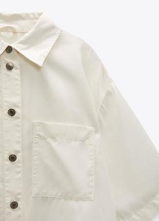 Блузка сорочка рубашка теніска xl xxl zara нова колекція 2023 року8 фото