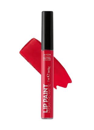 Губна помада з матовим ефектом lip paint hydrating matte (glam red / гламурний червоний)1 фото