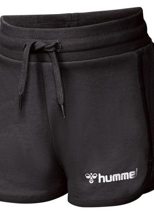 Шорти двунитка для дівчинки hummel 215916 140 см (9-10 years) чорний 73739