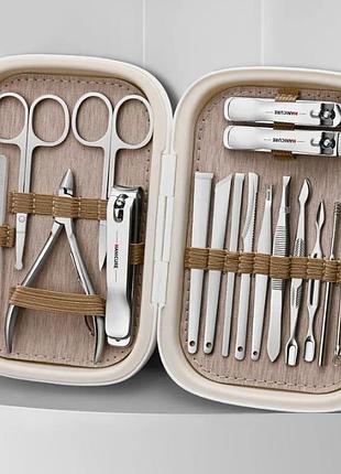 Набор для маникюра и педикюра из нержавеющей стали в сумке 18 предметов manicure