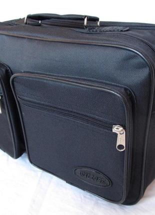 Мужская сумка через плечо барсетка папка портфель а4 черная5 фото