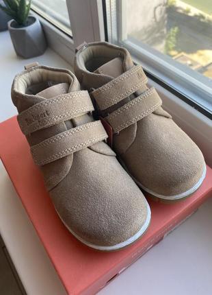 Детские кожаные помещений демисезонные ботинки сапоги на липучках rockport alden