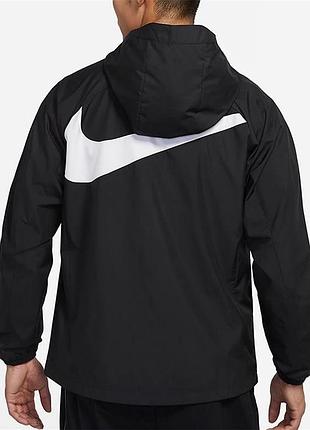 Мужская чёрная ветровка куртка nike big swoosh оригинал чорна чоловіча вітровка nike оригінал найк