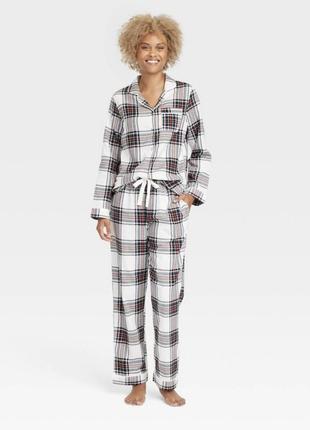 Фланяна американская пижама в клетку 100% cotton ausa3 фото