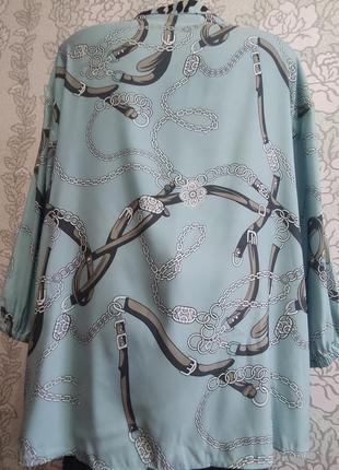 Шикарна блузка орнамент шовк атлас6 фото