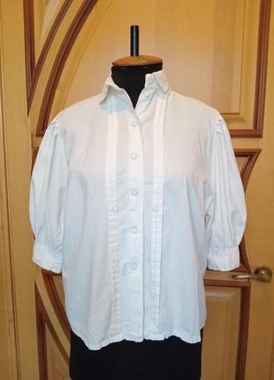 Винтажная блуза блузка с обьёмными обьемными рукавами