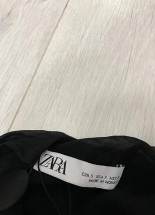 Блузка плиссе zara/черная плиссированная блузка летучая мышь zara zara6 фото