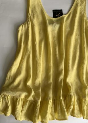 Желтая блуза из структурной вискозы р.141 фото