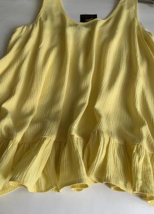 Желтая блуза из структурной вискозы р.145 фото