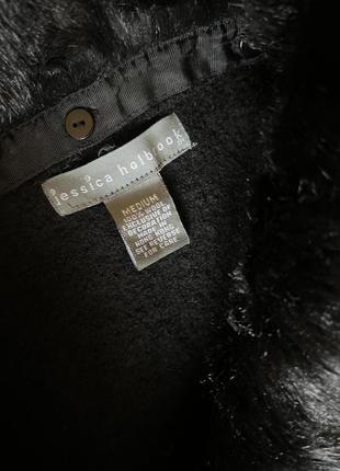 Черное шерстяное пальто шерстяное2 фото