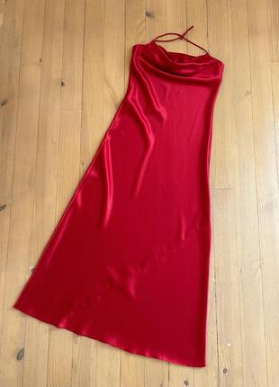 Червона сукня міді1 фото