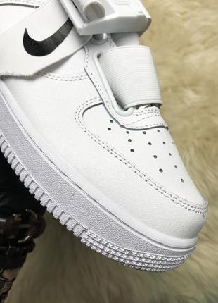 Nike air force 1 low utility triple white. чоловічі білі шкіряні кросівки \кеди найк6 фото