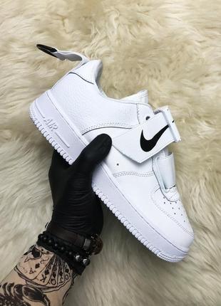 Nike air force 1 low utility triple white. чоловічі білі шкіряні кросівки \кеди найк7 фото