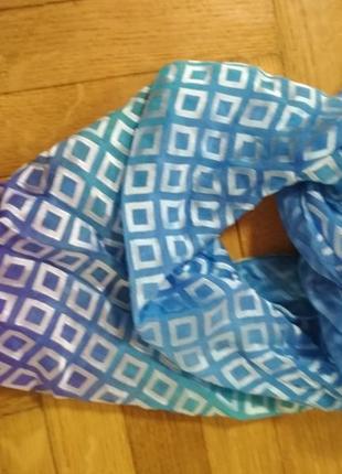 Шикарный шелковый небольшой платок с градиентом2 фото