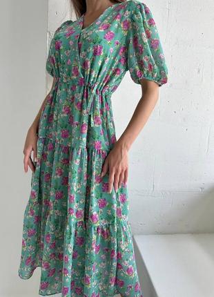 Платье с цветочным принтом8 фото