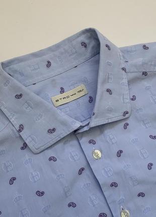 Etro classic shirt класична сорочка у візерунок італія