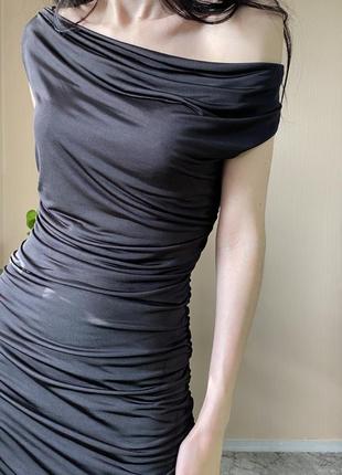 Сукня чорна вечірня коктейльна трикотажна платье5 фото